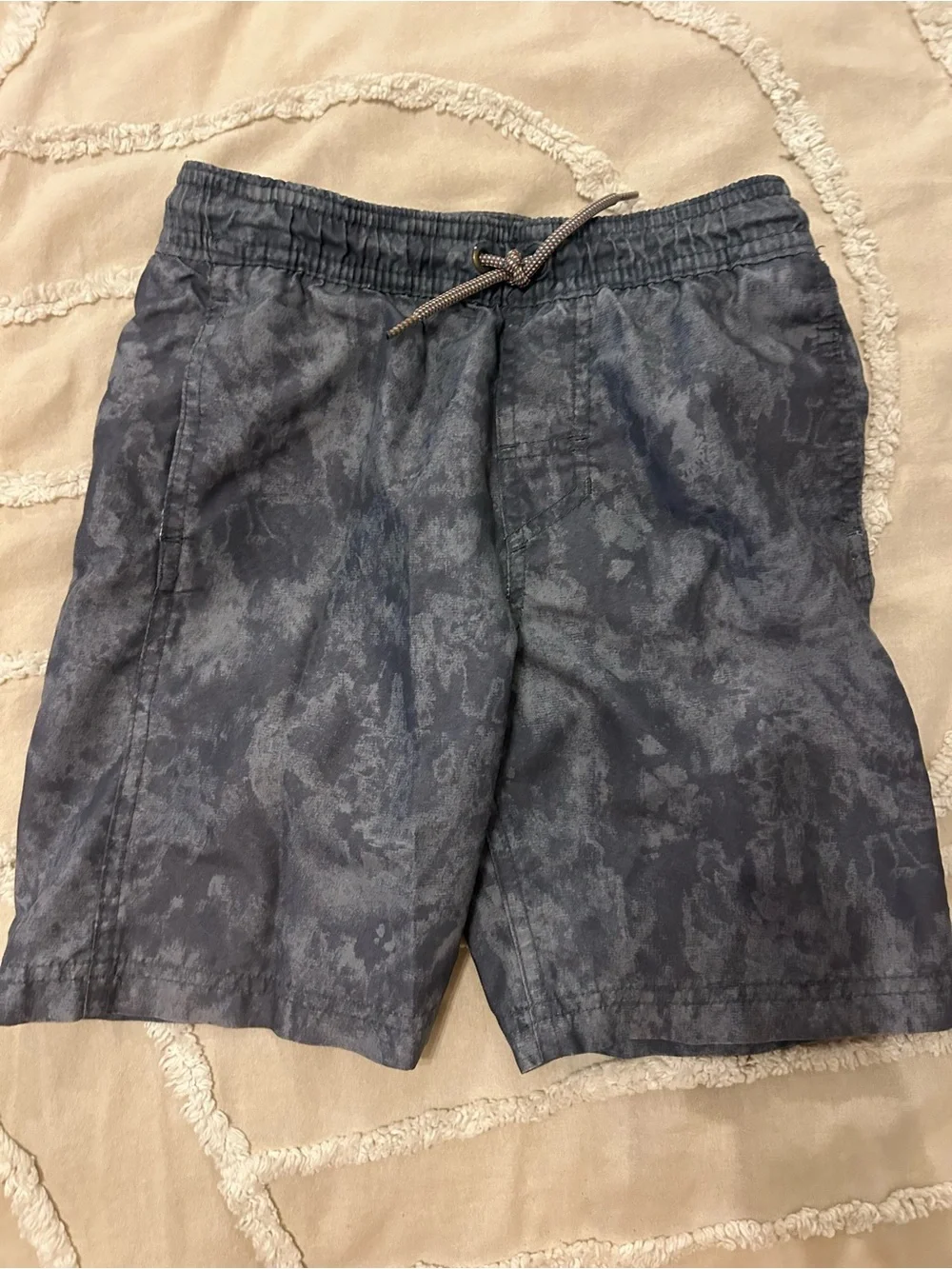 Cat & Jack Boys' Dark Gray Camouflage Swim Trunks